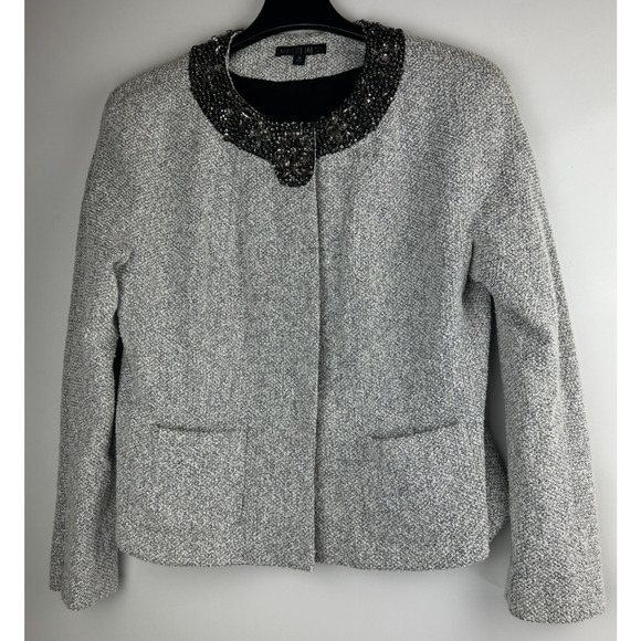 Lafayette 148 Set Embellished Boucle Snap Jacket & Skirt Tweed Sizes 12 & 14 - Picture 16 of 16